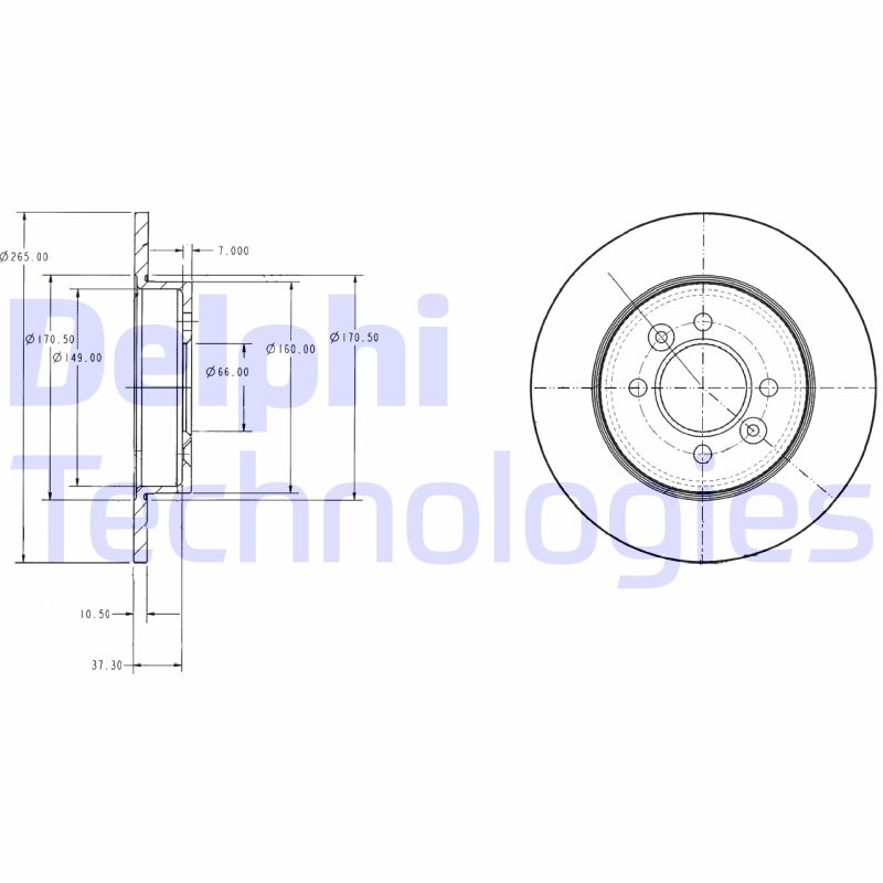 Delphi Diesel Remschijven BG2694