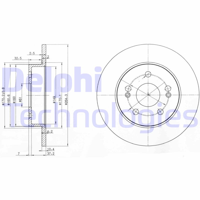 Delphi Diesel Remschijven BG2698