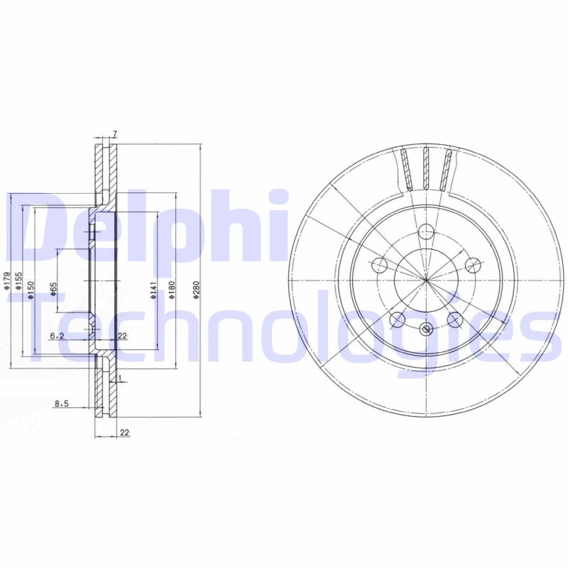 Delphi Diesel Remschijven BG2713