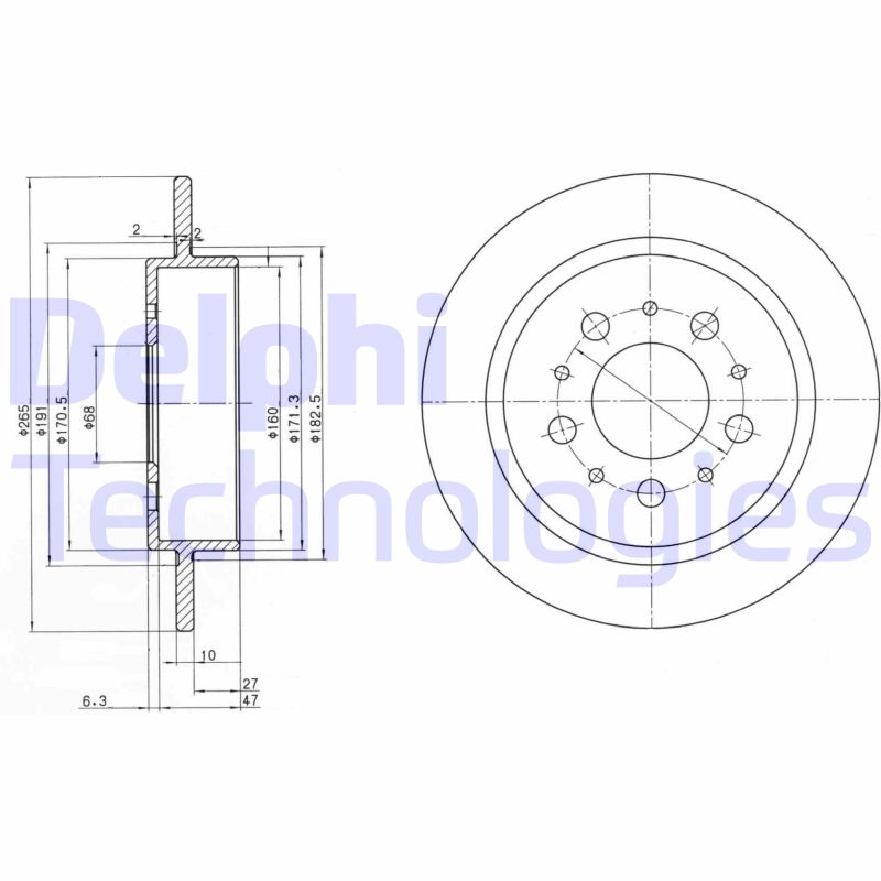 Delphi Diesel Remschijven BG2718