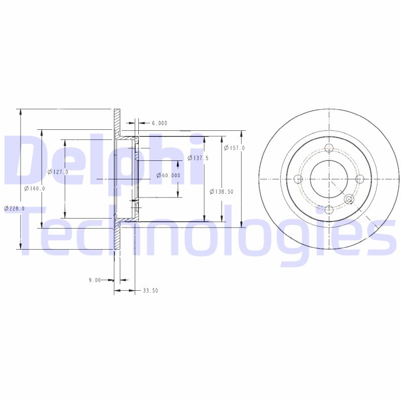 Delphi Diesel Remschijven BG2732