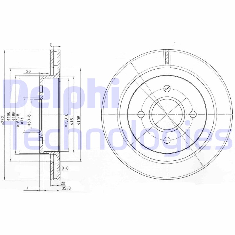 Delphi Diesel Remschijven BG2758