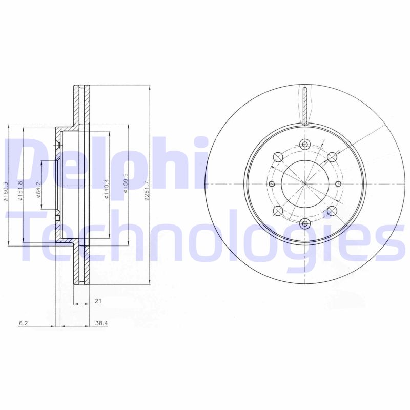 Delphi Diesel Remschijven BG2759