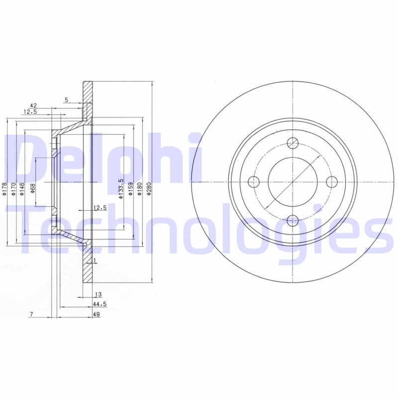 Delphi Diesel Remschijven BG2783