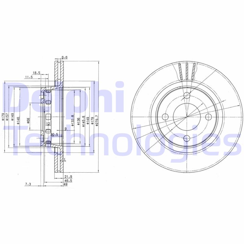 Delphi Diesel Remschijven BG2784