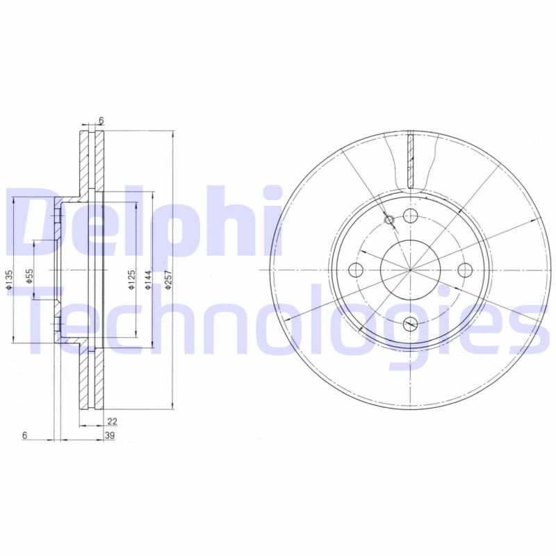 Delphi Diesel Remschijven BG2804