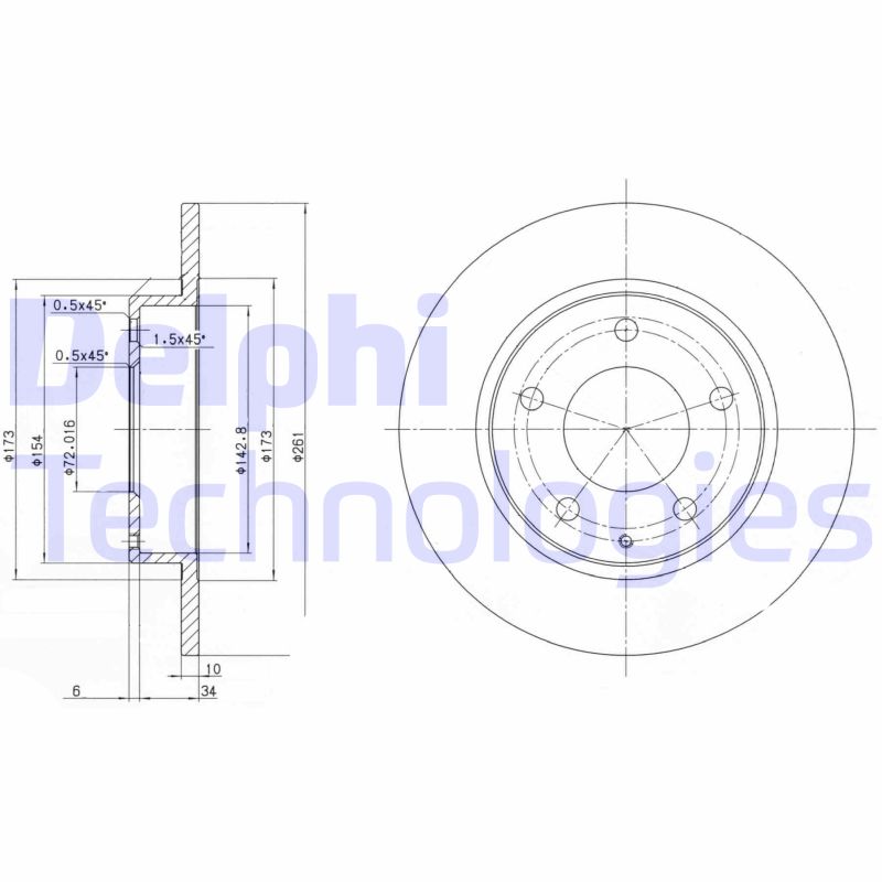 Delphi Diesel Remschijven BG2806