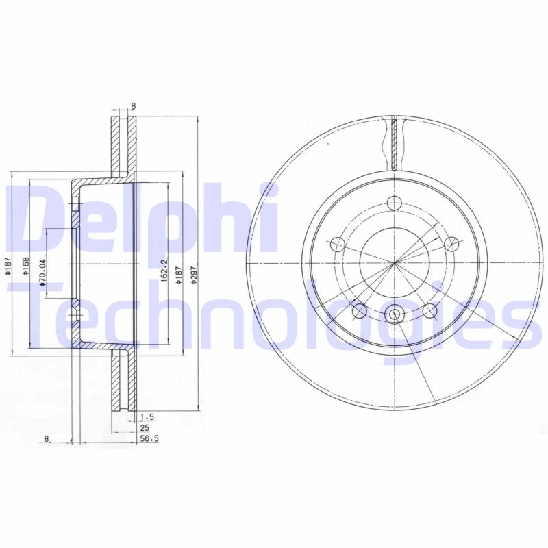 Delphi Diesel Remschijven BG2860