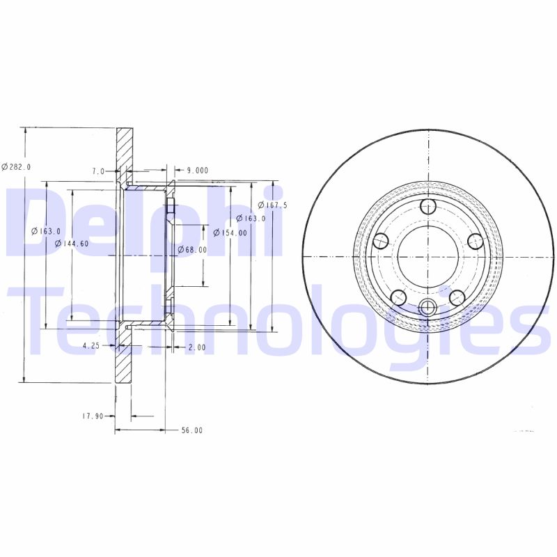 Delphi Diesel Remschijven BG2898