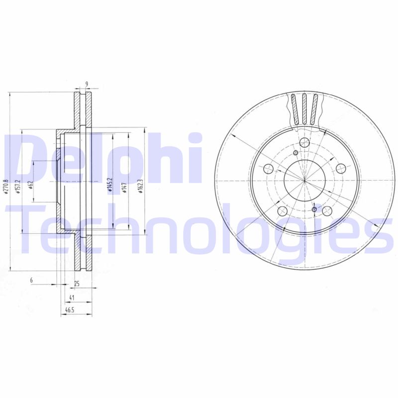 Delphi Diesel Remschijven BG2906