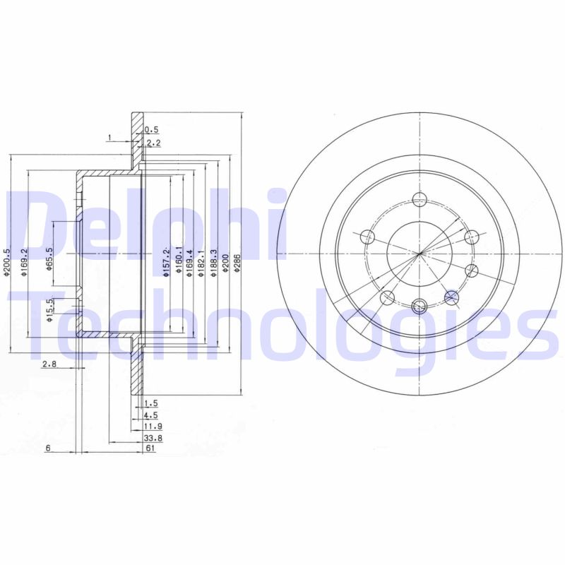 Delphi Diesel Remschijven BG2986