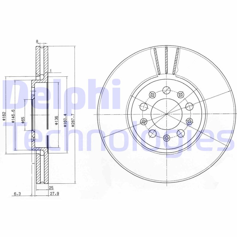 Delphi Diesel Remschijven BG3035