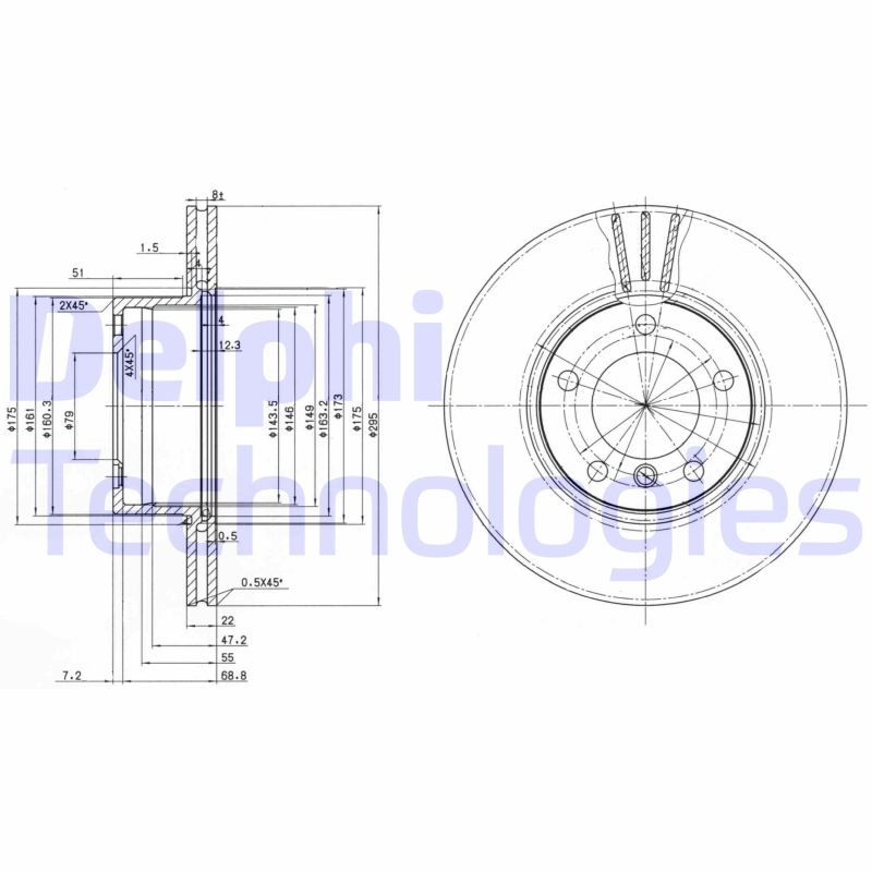 Delphi Diesel Remschijven BG3043