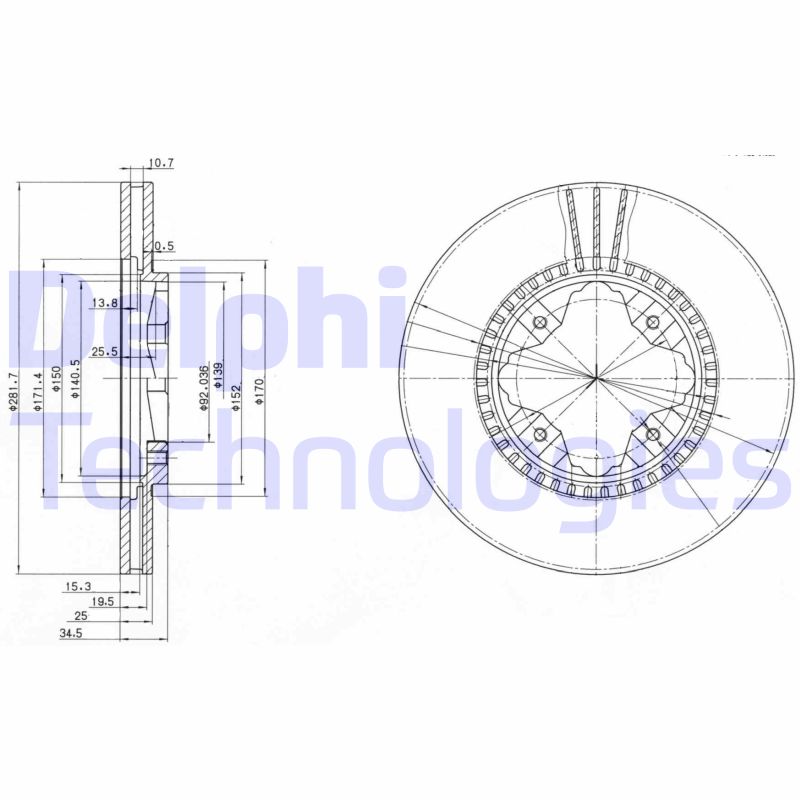 Delphi Diesel Remschijven BG3063