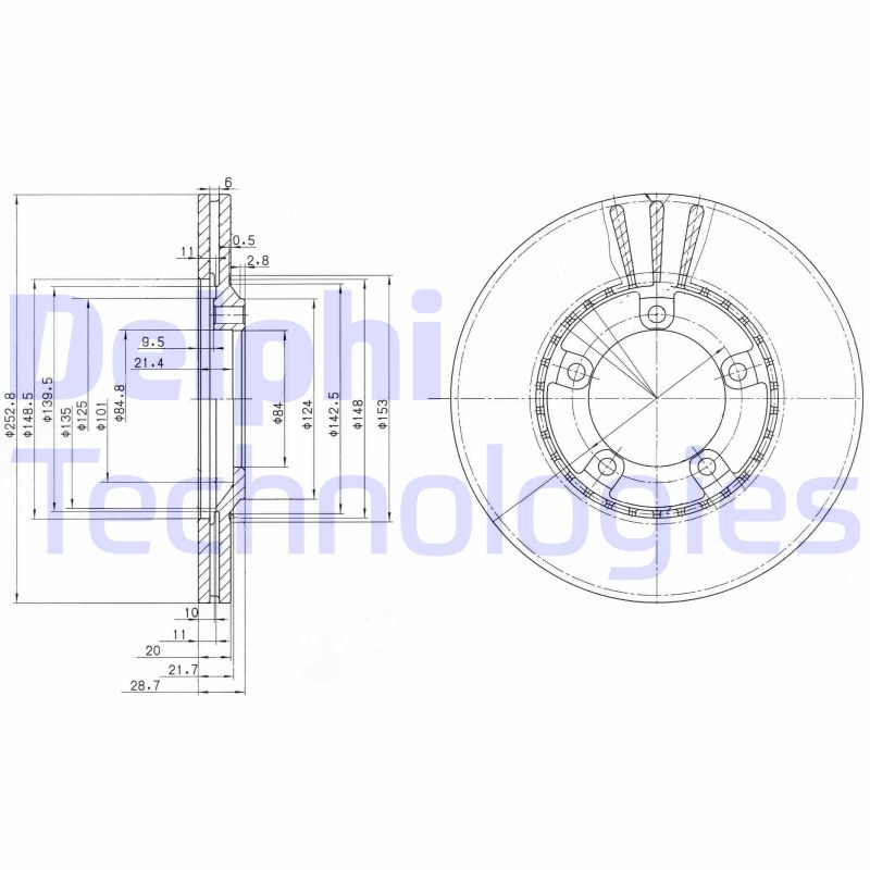 Delphi Diesel Remschijven BG3071