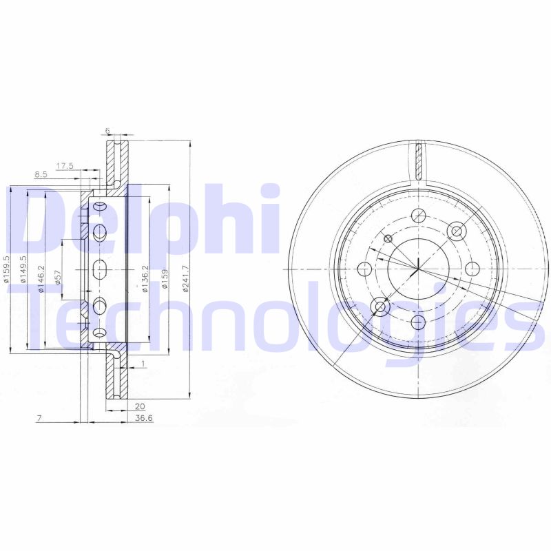 Delphi Diesel Remschijven BG3074