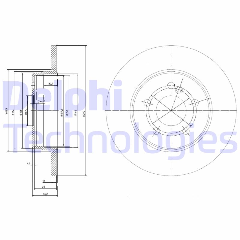 Delphi Diesel Remschijven BG3089