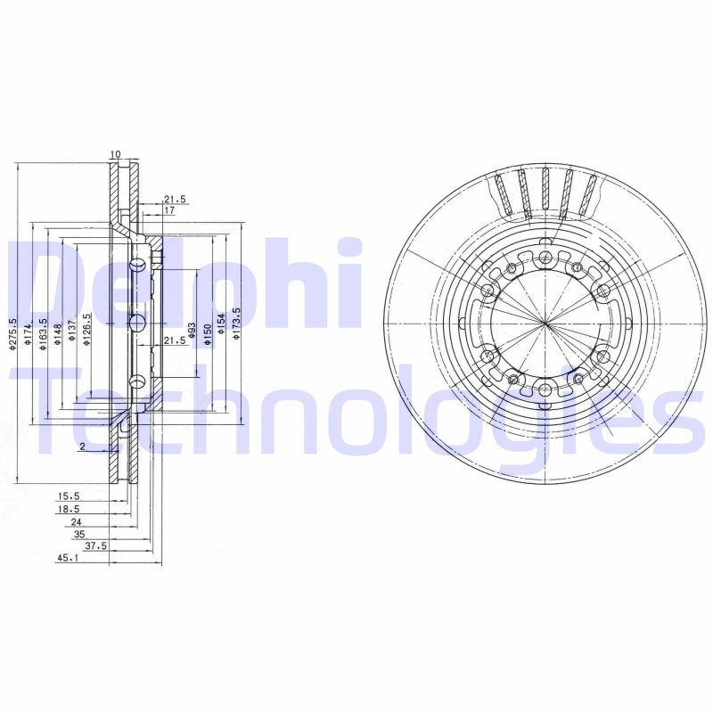 Delphi Diesel Remschijven BG3115