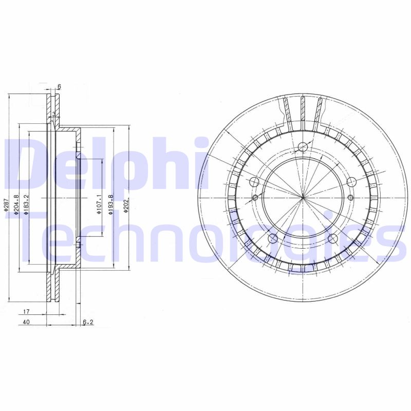 Delphi Diesel Remschijven BG3158