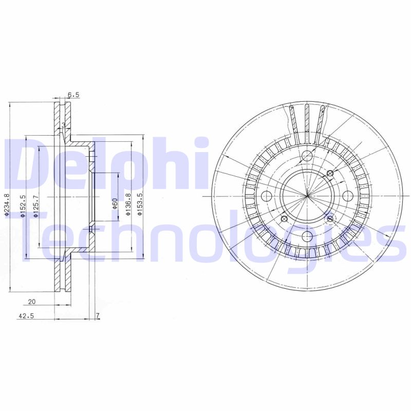 Delphi Diesel Remschijven BG3160