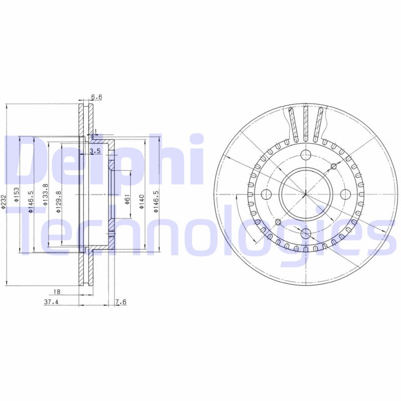 Delphi Diesel Remschijven BG3206