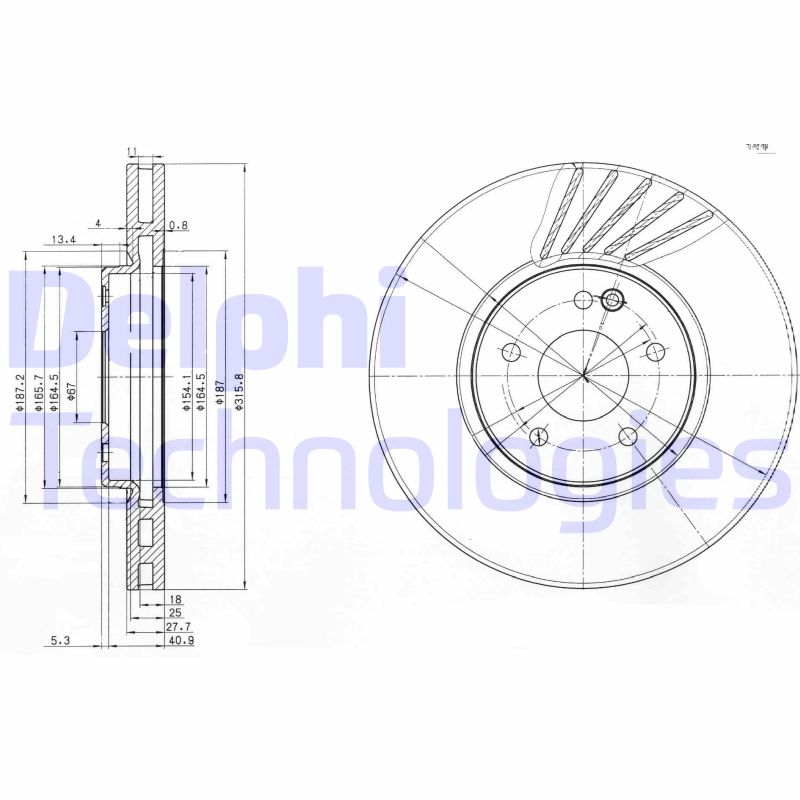 Delphi Diesel Remschijven BG3238