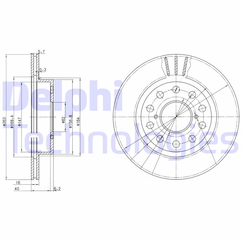 Delphi Diesel Remschijven BG3268