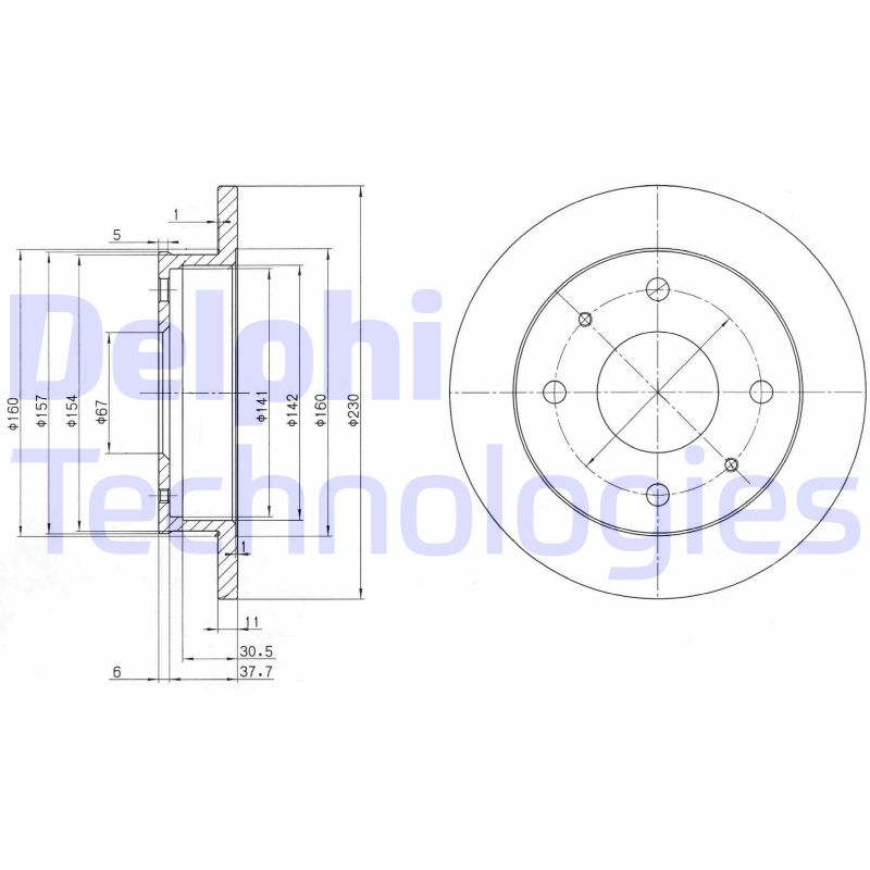 Delphi Diesel Remschijven BG3337