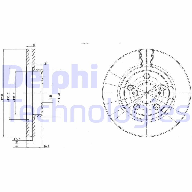 Delphi Diesel Remschijven BG3347