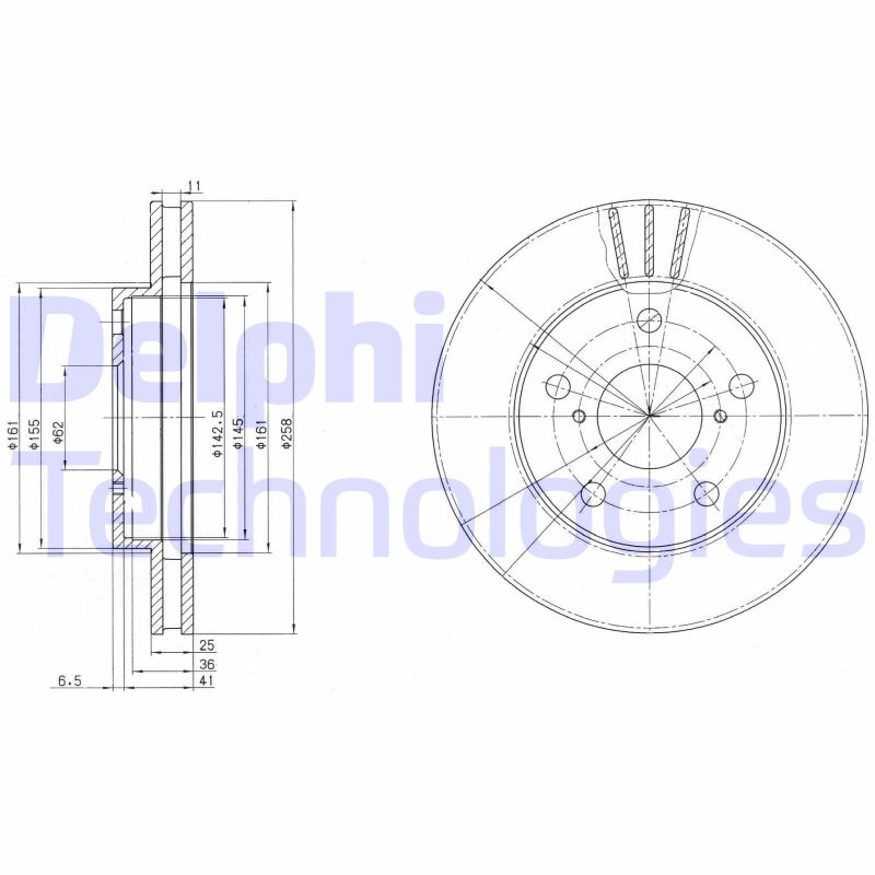 Delphi Diesel Remschijven BG3355