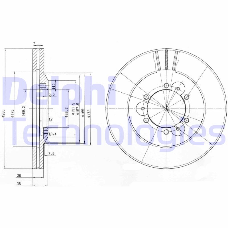 Delphi Diesel Remschijven BG3378