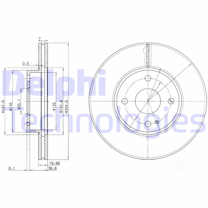 Delphi Diesel Remschijven BG3393