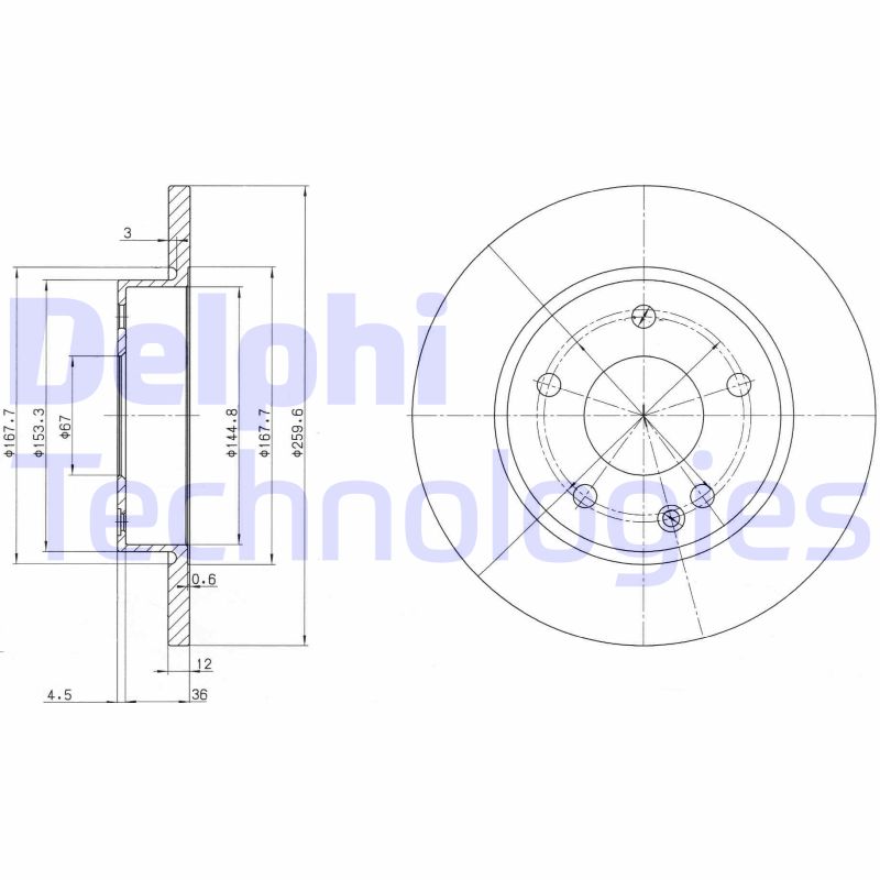 Delphi Diesel Remschijven BG3394