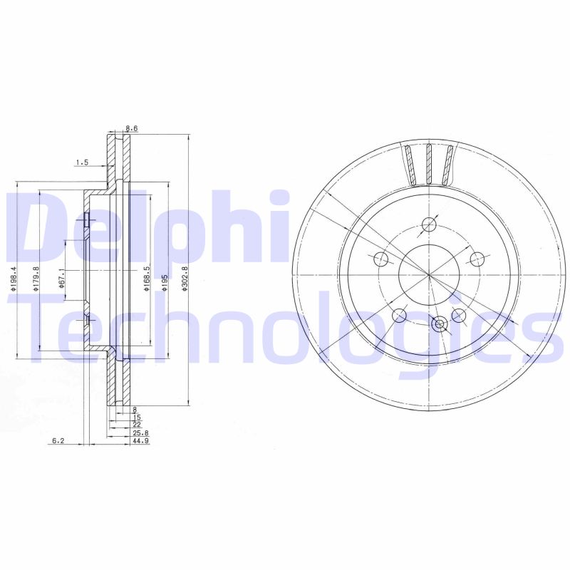 Delphi Diesel Remschijven BG3397