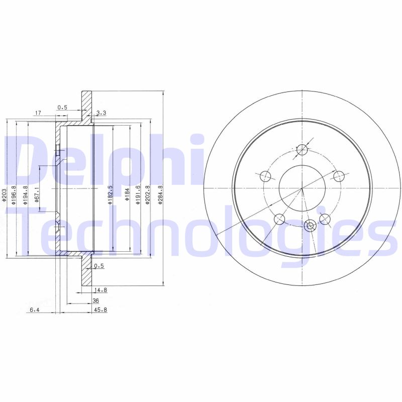 Delphi Diesel Remschijven BG3398