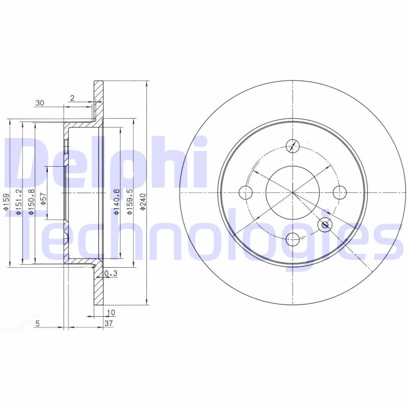 Delphi Diesel Remschijven BG3403