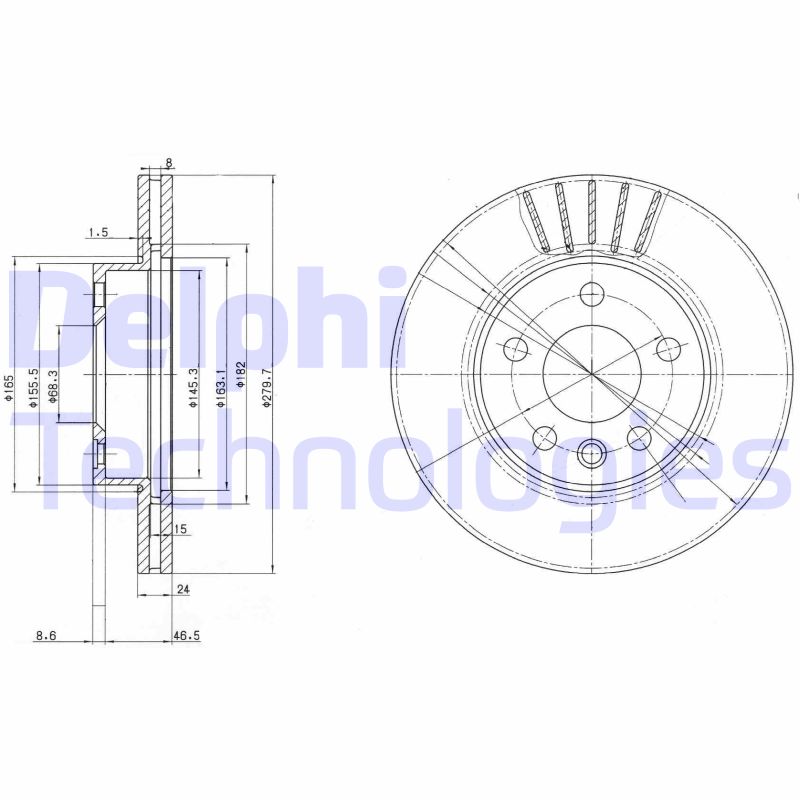 Delphi Diesel Remschijven BG3417