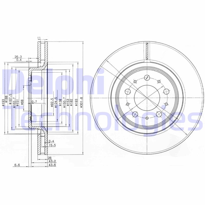 Delphi Diesel Remschijven BG3418