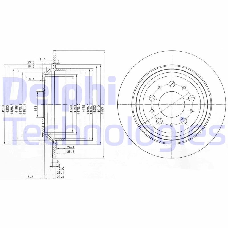 Delphi Diesel Remschijven BG3419