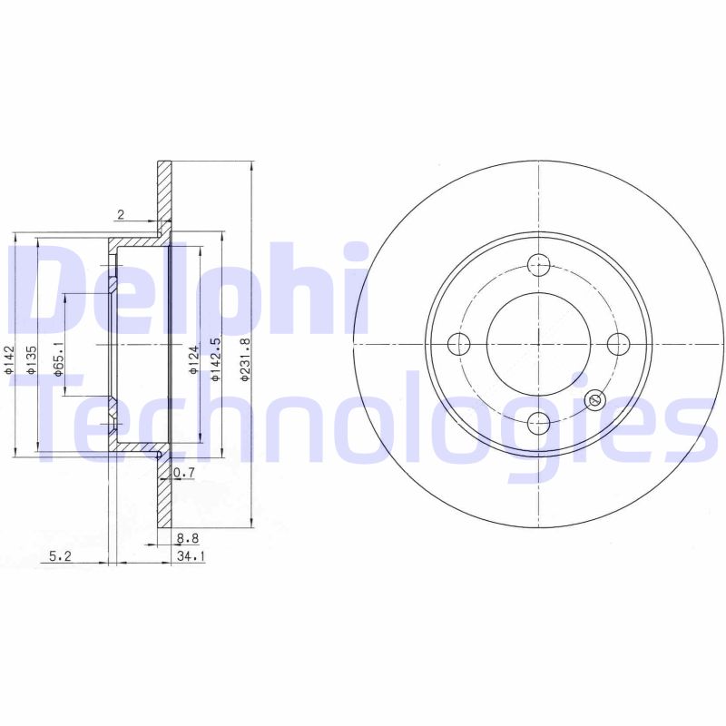 Delphi Diesel Remschijven BG3505