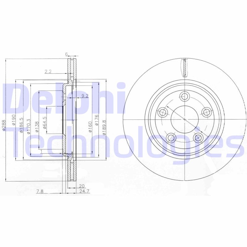 Delphi Diesel Remschijven BG3512