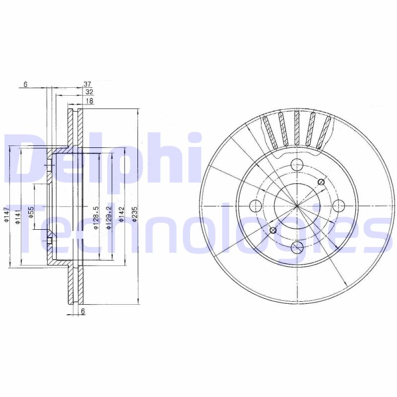 Delphi Diesel Remschijven BG3519C