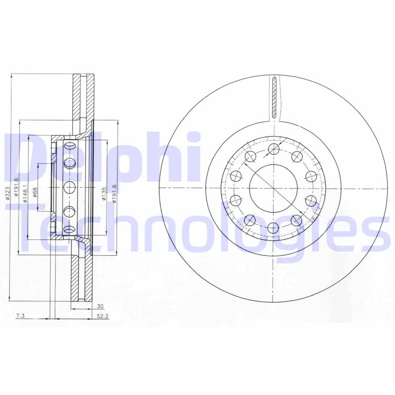 Delphi Diesel Remschijven BG3524