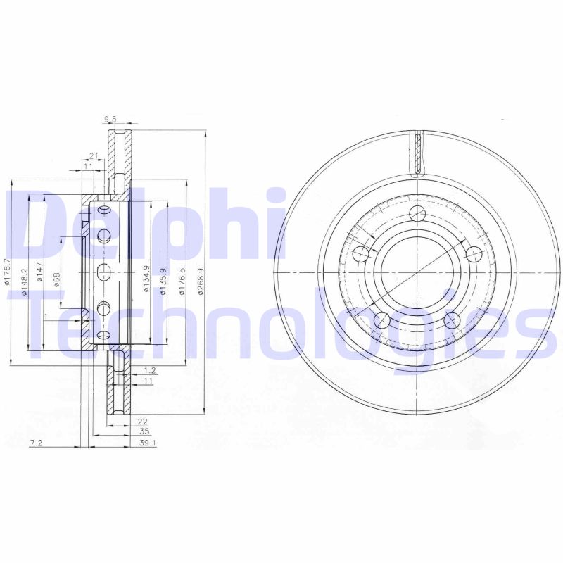 Delphi Diesel Remschijven BG3525