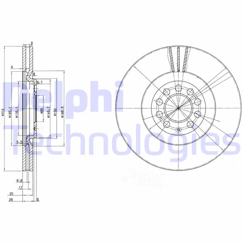 Delphi Diesel Remschijven BG3528