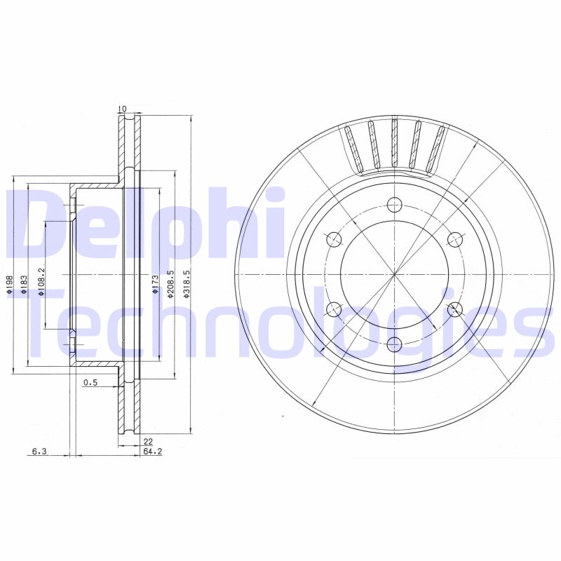 Delphi Diesel Remschijven BG3535