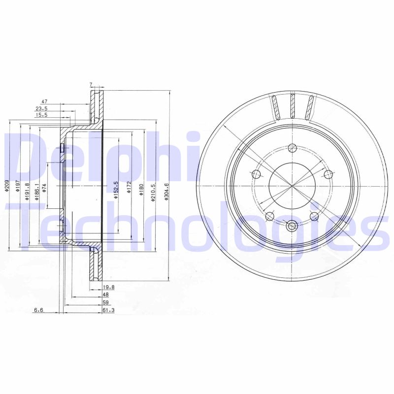 Delphi Diesel Remschijven BG3542