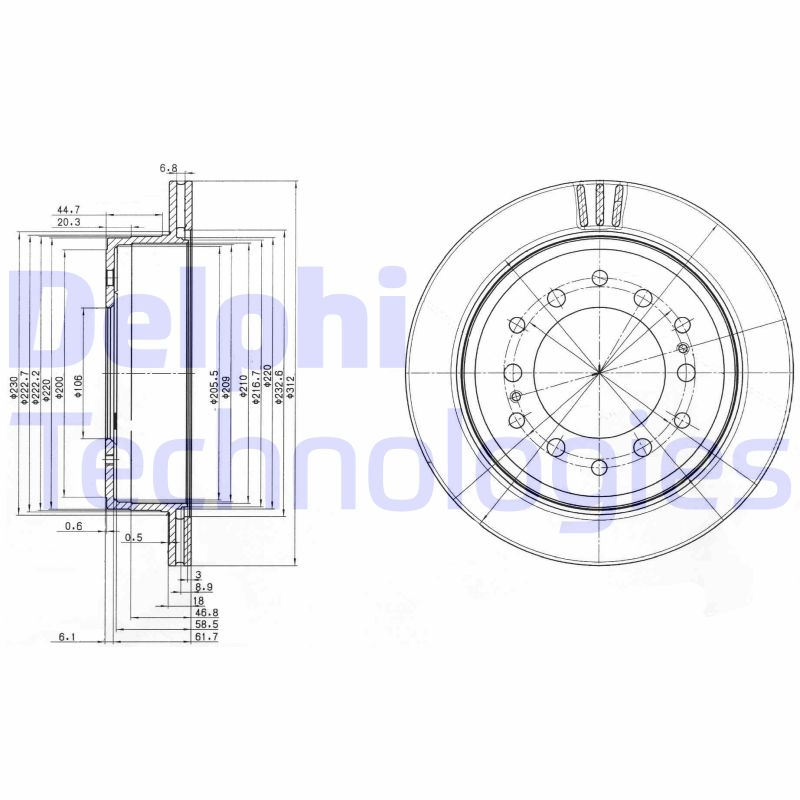 Delphi Diesel Remschijven BG3557