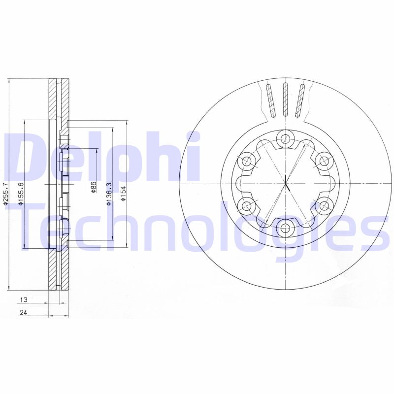 Delphi Diesel Remschijven BG3559