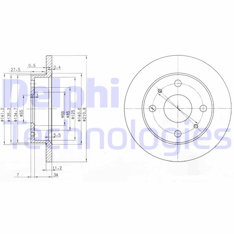 Delphi Diesel Remschijven BG3561